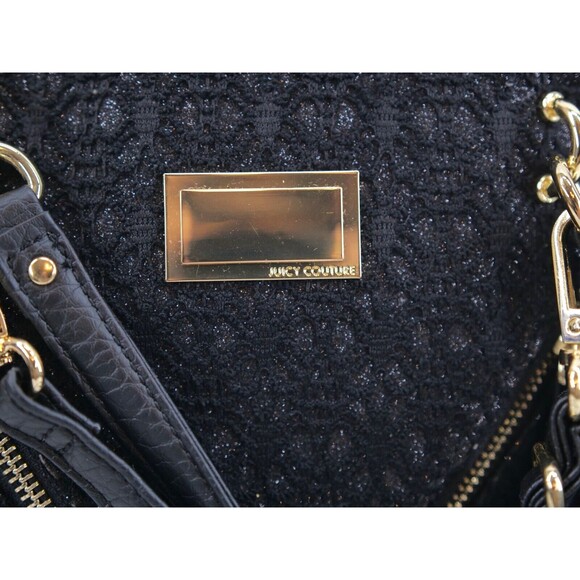 Juicy‎ Couture Black Sparkle and Gold Accent purse Strap - Picture 3 of 9